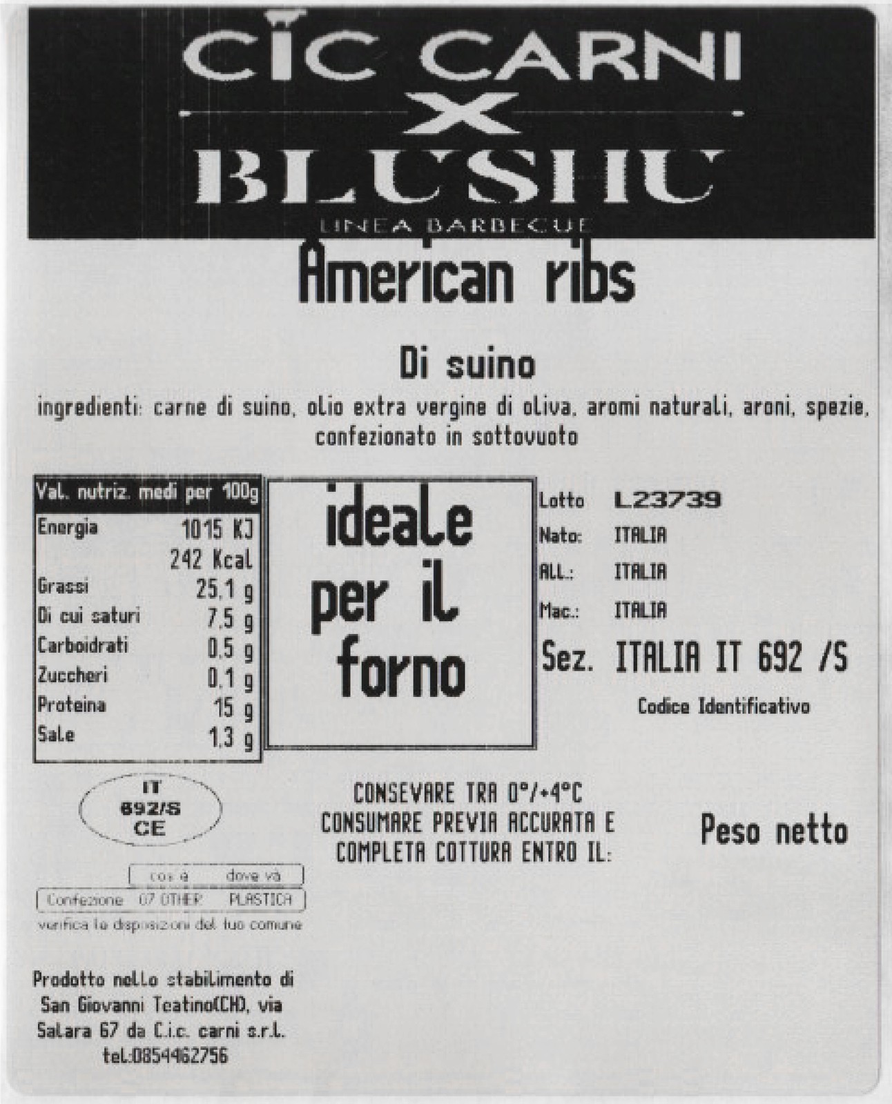 American Ribs BBQ 300 gr Categoria Arrosticini - Cic Carni 8