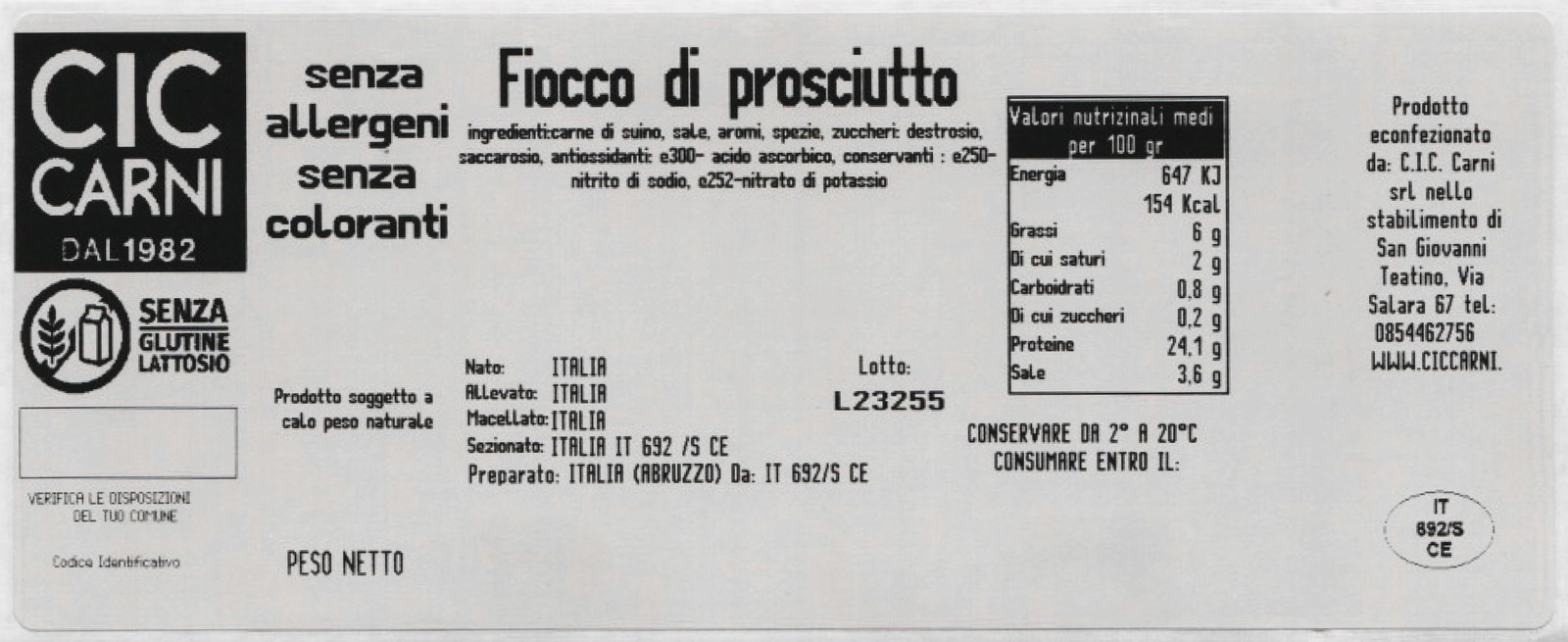 Fiocco di prosciutto