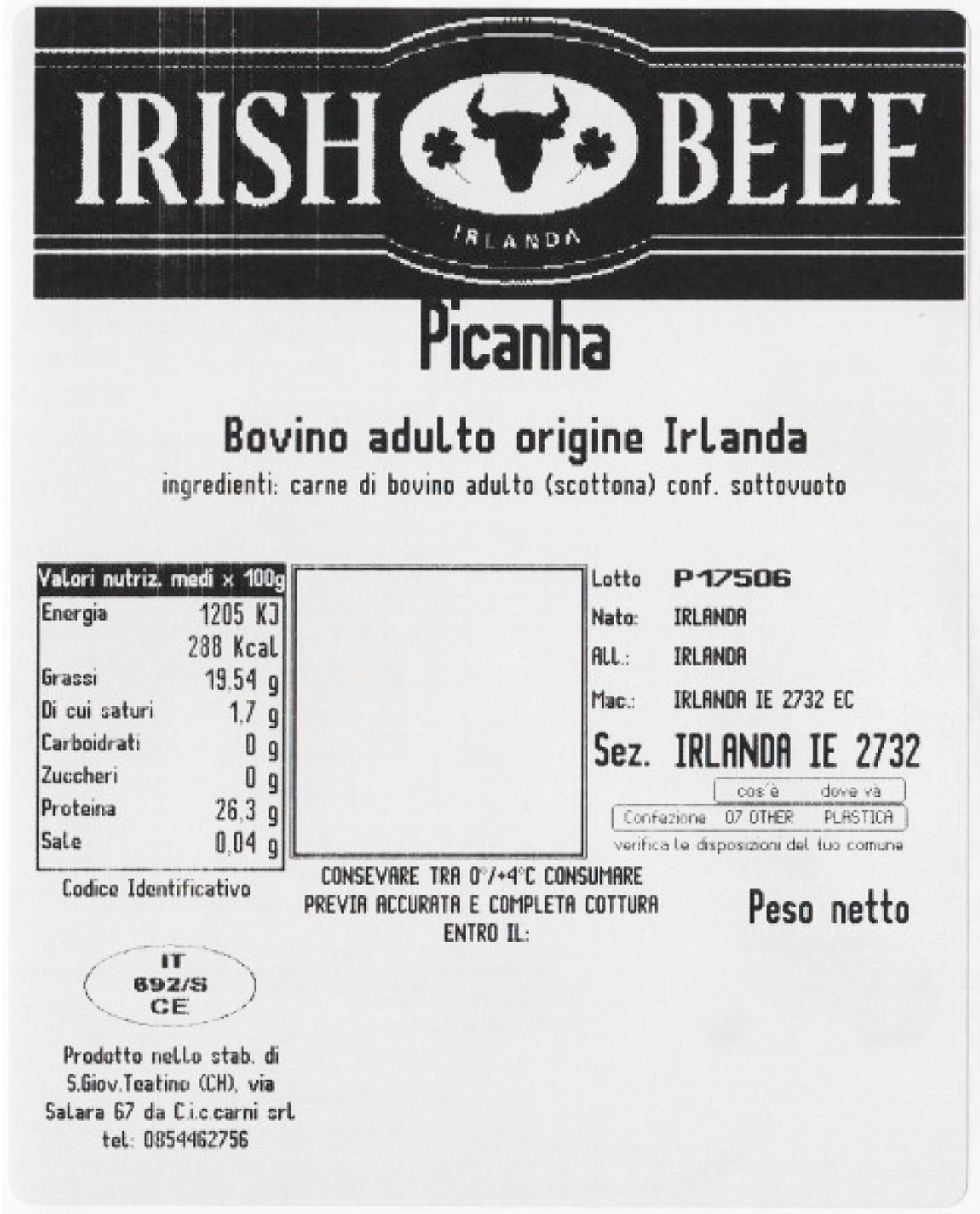 Picanha irlanda 1.5 Kg 10 Picanha irlanda 1.5 Kg Linea BBQ Arrosticini - Cic Carni 10