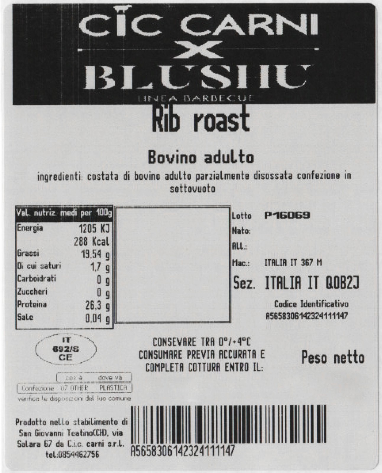 Beef Rib roast irlanda 4 Kg 9 Beef Rib roast irlanda 4 Kg Linea BBQ Arrosticini - Cic Carni 9